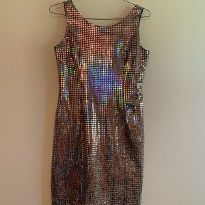 Gold Glitter Disco Dress NYE